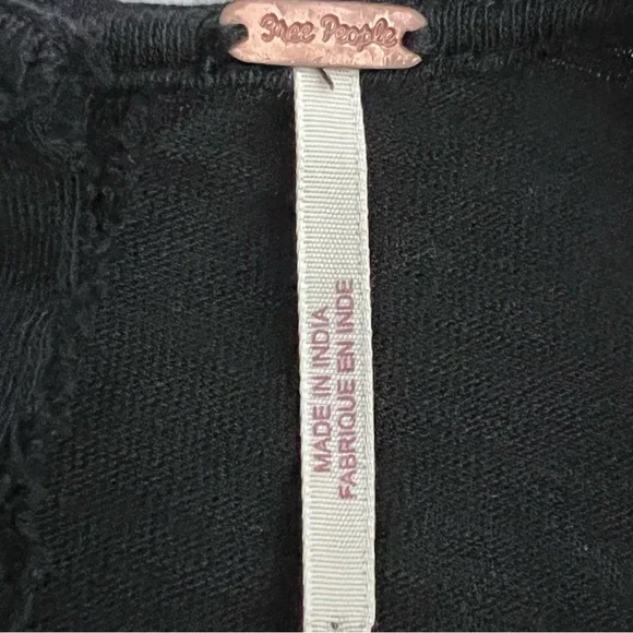 Free People Women’s Black Etheral Daze Ginger Hi Low Cutaway Tank Top XSmall - Picture 2 of 7